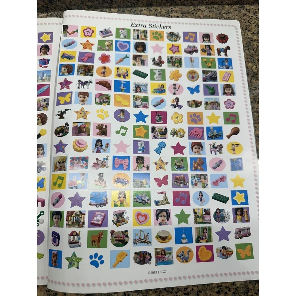 2013 LEGO‎ Friends Activity Sticker Sheets Lot Of 18 Pages Unisex Sticker Book